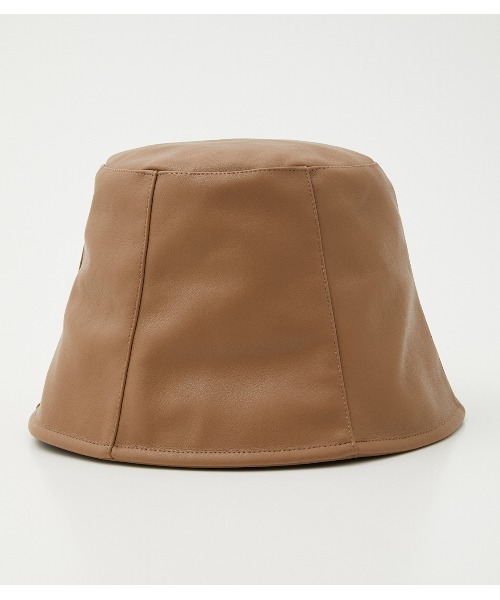 AZUL by moussy(アズールバイマウジー)の「FAUX LEATHER FLARE HAT/フェイクレザーフレアハット(ハット・レディース・ライトブラウン/ブラック・FREE)」の11枚目の写真