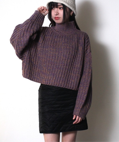 one way（ワンウェイ）の「【oneway Jeans】バルキーショートニット（ニット/セーター・レディース・ブラック/パープル/ブラウン系その他/ライトブラウン/ライトグレー/ライトブルー・FREE）」の6枚目の写真