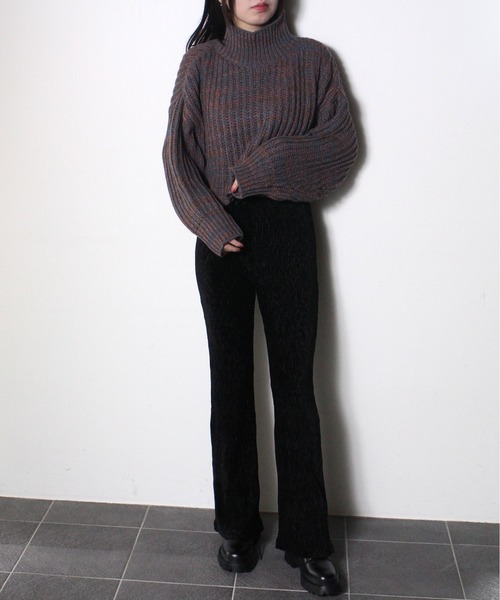 one way（ワンウェイ）の「【oneway Jeans】バルキーショートニット（ニット/セーター・レディース・ブラック/パープル/ブラウン系その他/ライトブラウン/ライトグレー/ライトブルー・FREE）」の12枚目の写真