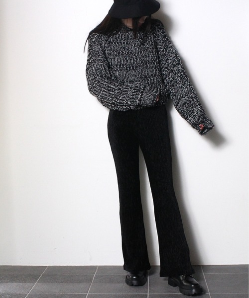 one way（ワンウェイ）の「【oneway Jeans】バルキーショートニット（ニット/セーター・レディース・ブラック/パープル/ブラウン系その他/ライトブラウン/ライトグレー/ライトブルー・FREE）」の10枚目の写真