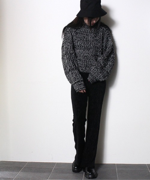 one way（ワンウェイ）の「【oneway Jeans】バルキーショートニット（ニット/セーター・レディース・ブラック/パープル/ブラウン系その他/ライトブラウン/ライトグレー/ライトブルー・FREE）」の11枚目の写真