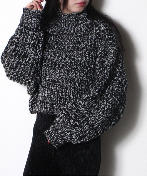 one way（ワンウェイ）の「【oneway Jeans】バルキーショートニット（ニット/セーター・レディース・ブラック/パープル/ブラウン系その他/ライトブラウン/ライトグレー/ライトブルー・FREE）」の8枚目の写真