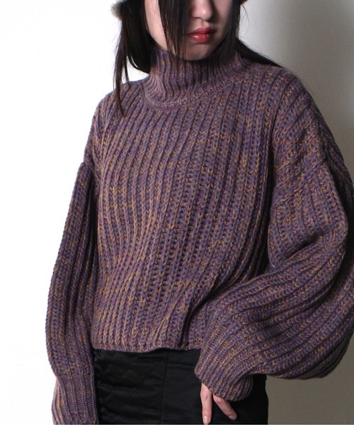 one way（ワンウェイ）の「【oneway Jeans】バルキーショートニット（ニット/セーター・レディース・ブラック/パープル/ブラウン系その他/ライトブラウン/ライトグレー/ライトブルー・FREE）」の20枚目の写真