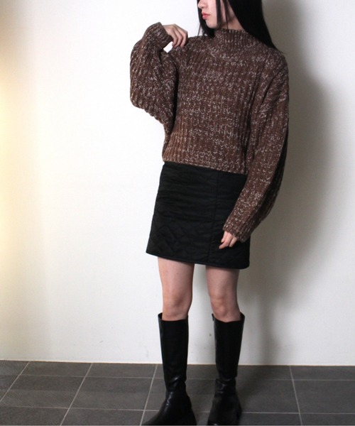 one way（ワンウェイ）の「【oneway Jeans】バルキーショートニット（ニット/セーター・レディース・ブラック/パープル/ブラウン系その他/ライトブラウン/ライトグレー/ライトブルー・FREE）」の21枚目の写真