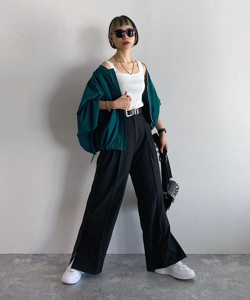 PAGEBOY（ページボーイ）の「CORE / ドレスラインワイドパンツ（その他パンツ・レディース・ホワイト系その他/ブラック/チャコールグレー・SMALL/MEDIUM）」の7枚目の写真