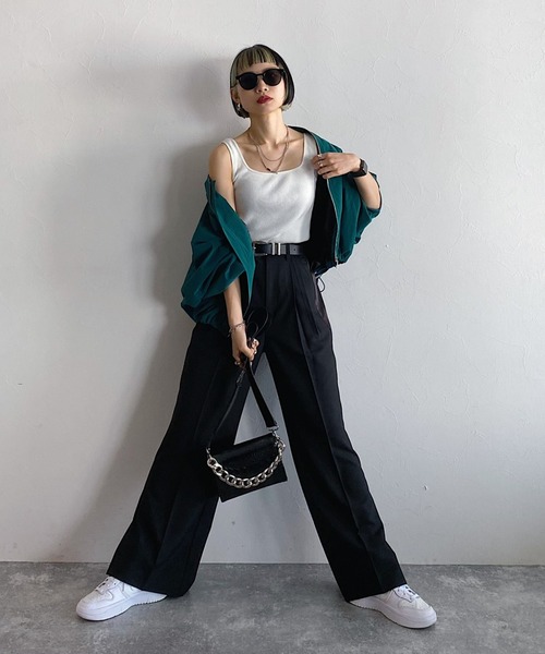 PAGEBOY（ページボーイ）の「CORE / ドレスラインワイドパンツ（その他パンツ・レディース・ホワイト系その他/ブラック/チャコールグレー・SMALL/MEDIUM）」の4枚目の写真