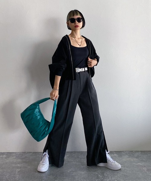 PAGEBOY（ページボーイ）の「CORE / ドレスラインワイドパンツ（その他パンツ・レディース・ホワイト系その他/ブラック/チャコールグレー・SMALL/MEDIUM）」の14枚目の写真