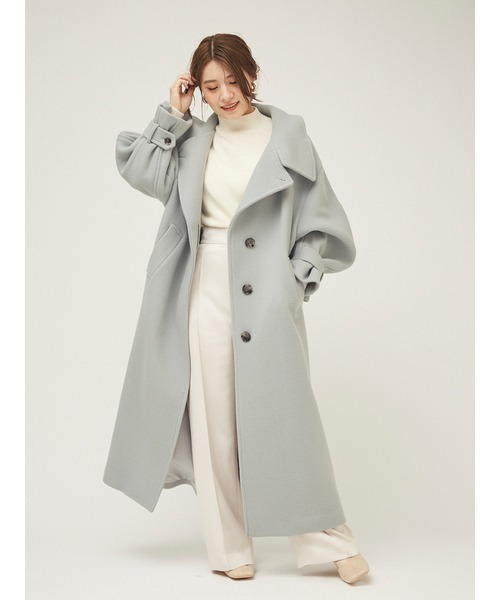 純正 新品 セール ボリュームスリーブコート チェスターコート Fray I D フレイアイディー のファッション 有名な高級ブランド本物 Arenatheatre Net