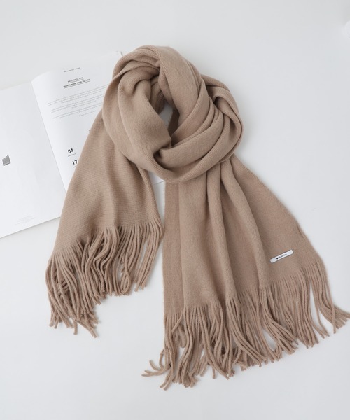 COLONY 2139（コロニートゥーワンスリーナイン）の「【ユニセックス】ラッセルストール/マフラー（ストール/ショール・レディース・ブラック/ベージュ/サックスブルー/ホワイト/ピンク・FREE）」の3枚目の写真