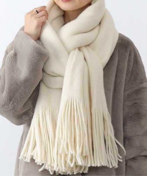 COLONY 2139（コロニートゥーワンスリーナイン）の「【ユニセックス】ラッセルストール/マフラー（ストール/ショール・レディース・ブラック/ベージュ/サックスブルー/ホワイト/ピンク・FREE）」の2枚目の写真