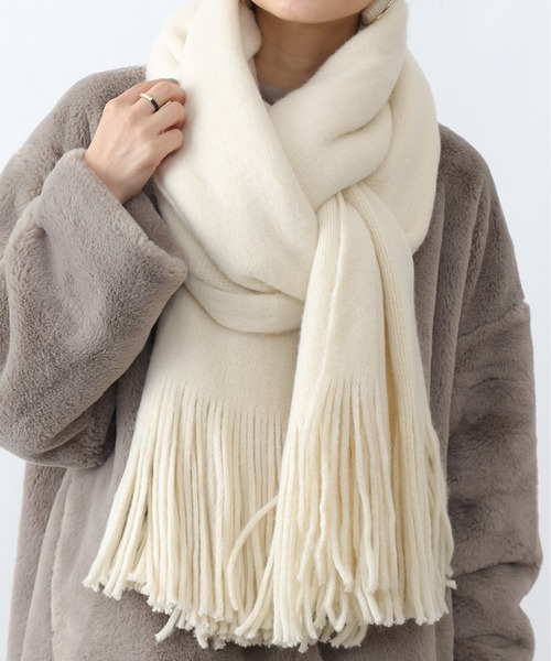 COLONY 2139（コロニートゥーワンスリーナイン）の「【ユニセックス】ラッセルストール/マフラー（ストール/ショール・レディース・ブラック/ベージュ/サックスブルー/ホワイト/ピンク・FREE）」の15枚目の写真