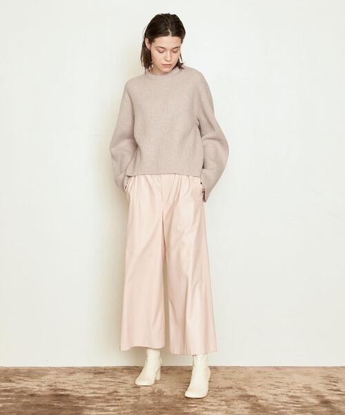 AEWEN MATOPH（イウエン マトフ）の「＜AEWEN MATOPH（イウエン マトフ）＞ウール アゼ クルーネックリブニット（ニット/セーター・レディース・ベージュ/ケリー/オフホワイト/その他1/オレンジ・FREE）」の16枚目の写真