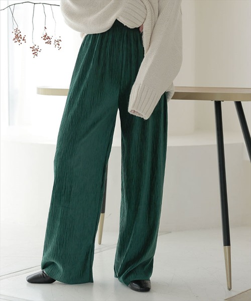 DONOBAN(ドノバン)の「ワイドリブパンツ(その他パンツ・レディース・グリーン/ベージュ/ホワイト系その他/グレー/ブラック・F)」の5枚目の写真