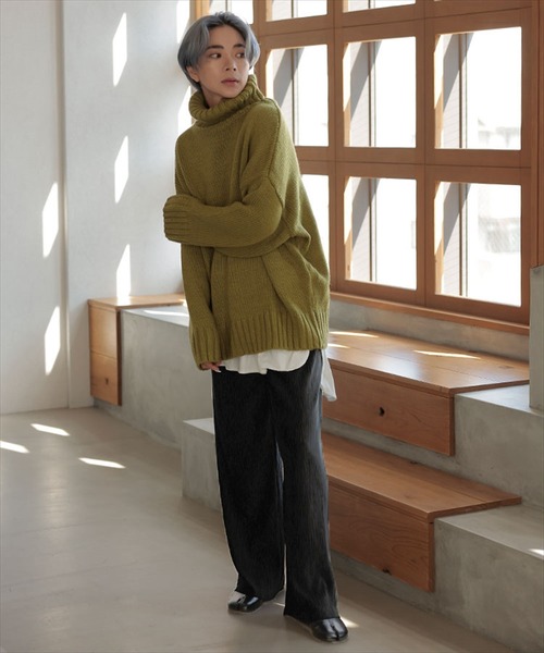 DONOBAN(ドノバン)の「ワイドリブパンツ(その他パンツ・レディース・グリーン/ベージュ/ホワイト系その他/グレー/ブラック・F)」の14枚目の写真