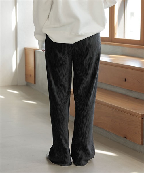 DONOBAN(ドノバン)の「ワイドリブパンツ(その他パンツ・レディース・グリーン/ベージュ/ホワイト系その他/グレー/ブラック・F)」の18枚目の写真