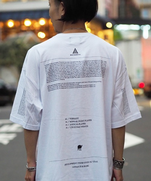 EGO TRIPPING(エゴトリッピング)の「mt7545- POETRY TEE Tシャツ(Tシャツ/カットソー・メンズ・ホワイト/ブラック・48/46)」の2枚目の写真