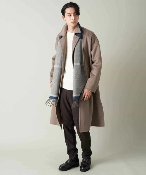 a.v.v（アーヴェヴェ）の「ビーバーダブルラップコート（ピーコート・メンズ・ブラック/ライトブラウン・46/48）」の6枚目の写真
