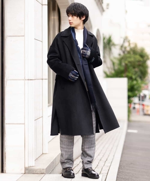 a.v.v（アーヴェヴェ）の「ビーバーダブルラップコート（ピーコート・メンズ・ブラック/ライトブラウン・46/48）」の12枚目の写真