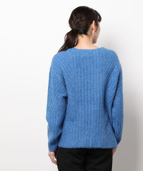 Kari & lili（カウリアンドリィリィ）の「ウール混ニットプルオーバー（ニット/セーター・レディース・ブルー/ベージュ/ブラウン/ブラック・FREE）」の5枚目の写真