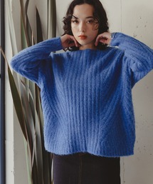 ウール混ニットプルオーバー