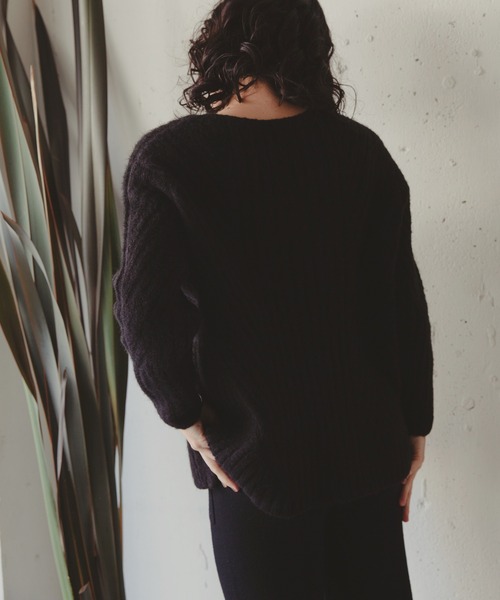 Kari & lili（カウリアンドリィリィ）の「ウール混ニットプルオーバー（ニット/セーター・レディース・ブルー/ベージュ/ブラウン/ブラック・FREE）」の20枚目の写真