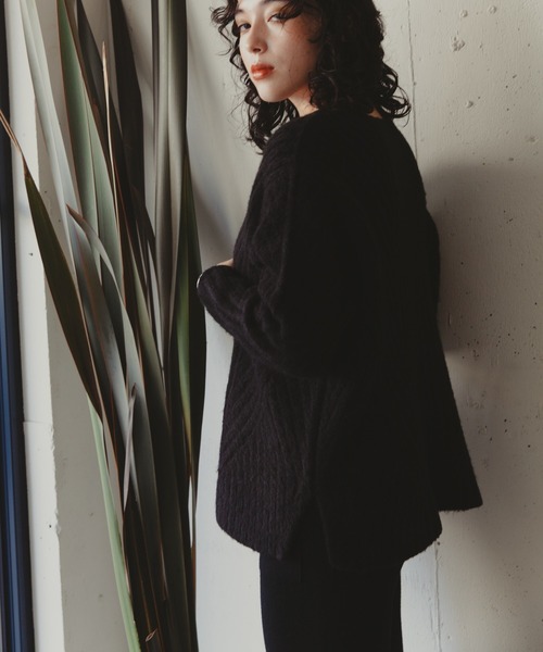 Kari & lili（カウリアンドリィリィ）の「ウール混ニットプルオーバー（ニット/セーター・レディース・ブルー/ベージュ/ブラウン/ブラック・FREE）」の21枚目の写真