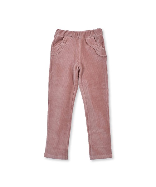 SLAP SLIP（スラップスリップ）の「SLAPSLIP/ポケットリボンニットコールロングパンツ(80~130cm)（その他パンツ・キッズ・ピンク/ベージュ・110/90/120/80/100/130）」の2枚目の写真