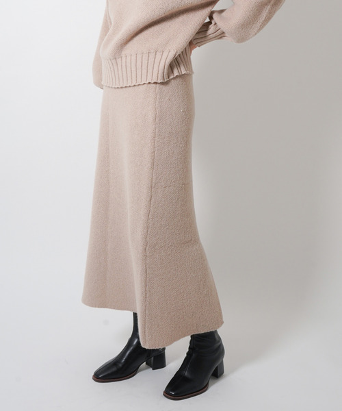 VENCEEXCHANGE（ヴァンスエクスチェンジ）の「ジャカードニットロングスカート（スカート・レディース・ブラック/ダークグリーン/ベージュ・M）」の19枚目の写真