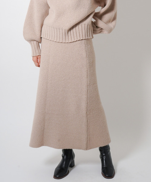 VENCEEXCHANGE（ヴァンスエクスチェンジ）の「ジャカードニットロングスカート（スカート・レディース・ブラック/ダークグリーン/ベージュ・M）」の21枚目の写真