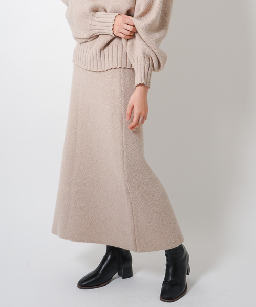 VENCEEXCHANGE（ヴァンスエクスチェンジ）の「ジャカードニットロングスカート（スカート・レディース・ブラック/ダークグリーン/ベージュ・M）」の22枚目の写真