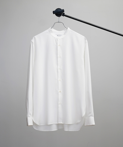 tk.TAKEO KIKUCHI(ティーケータケオキクチ)の「◆TRバンドカラーシャツ(シャツ/ブラウス・メンズ・ホワイト/ナチュラル/カーキ/ベージュ系/ネイビー系/ホワイト系1・03/01/02/04)」の2枚目の写真