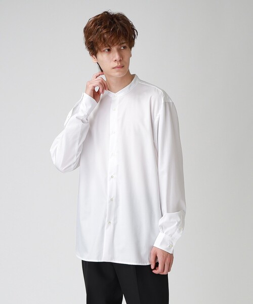 tk.TAKEO KIKUCHI(ティーケータケオキクチ)の「◆TRバンドカラーシャツ(シャツ/ブラウス・メンズ・ホワイト/ナチュラル/カーキ/ベージュ系/ネイビー系/ホワイト系1・03/01/02/04)」の20枚目の写真