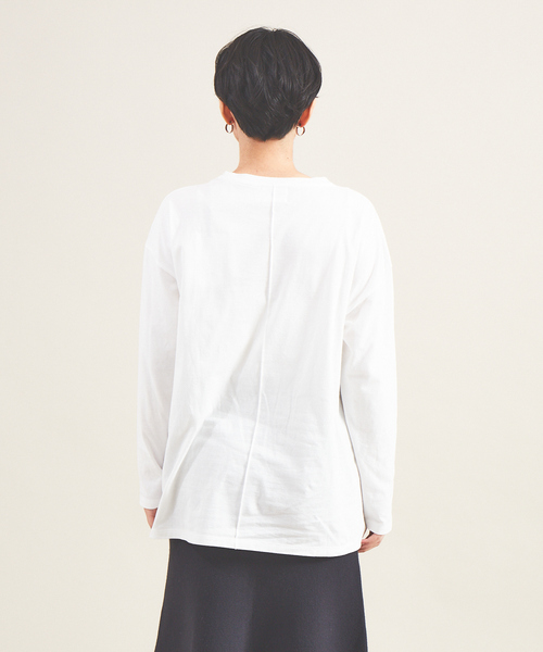 Rouge vif Anna（ルージュヴィフアンナ）の「クルーネックロゴロンT（Tシャツ/カットソー・レディース・ブラック/ピンク・フリー）」の6枚目の写真