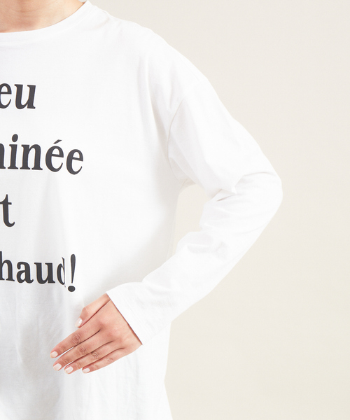 Rouge vif Anna（ルージュヴィフアンナ）の「クルーネックロゴロンT（Tシャツ/カットソー・レディース・ブラック/ピンク・フリー）」の9枚目の写真