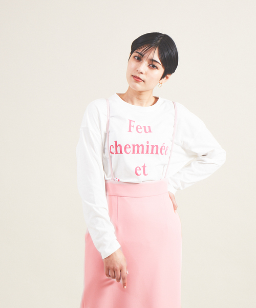 Rouge vif Anna（ルージュヴィフアンナ）の「クルーネックロゴロンT（Tシャツ/カットソー・レディース・ブラック/ピンク・フリー）」の14枚目の写真