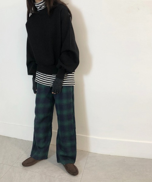 me+em select（ミームセレクト）の「チェックイージーパンツ（その他パンツ・レディース・ブラック/イエロー/グリーン・FREE/X-LARGE）」の7枚目の写真