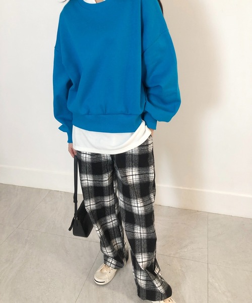 me+em select（ミームセレクト）の「チェックイージーパンツ（その他パンツ・レディース・ブラック/イエロー/グリーン・FREE/X-LARGE）」の10枚目の写真