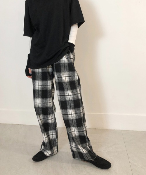 me+em select（ミームセレクト）の「チェックイージーパンツ（その他パンツ・レディース・ブラック/イエロー/グリーン・FREE/X-LARGE）」の12枚目の写真