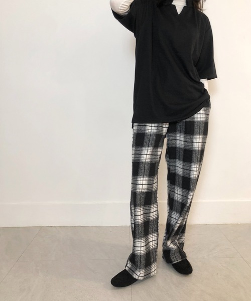 me+em select（ミームセレクト）の「チェックイージーパンツ（その他パンツ・レディース・ブラック/イエロー/グリーン・FREE/X-LARGE）」の13枚目の写真