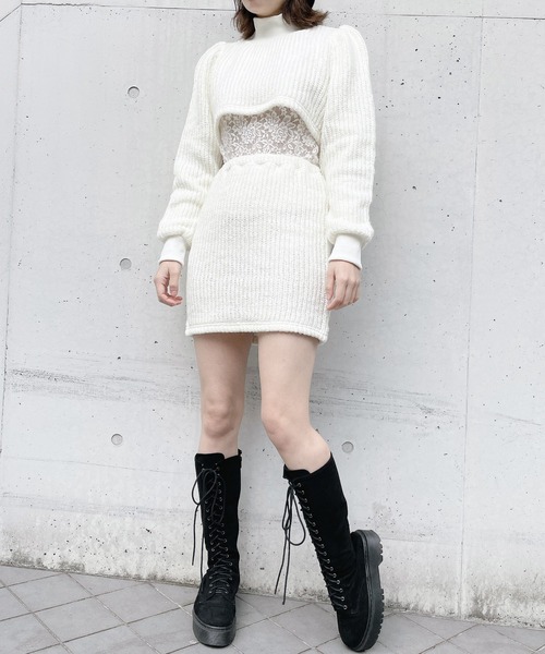 lilLilly（リルリリー）の「5wayアンサンブルニット（ニット/セーター・レディース・ホワイト/ブラック/ピンク・FREE）」の15枚目の写真