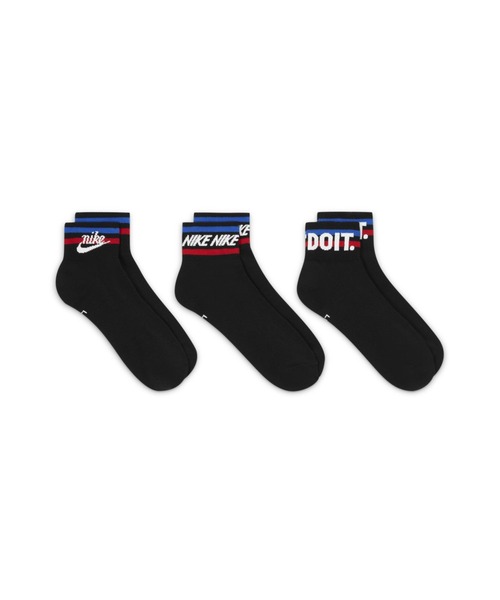NIKE(ナイキ)の「ナイキ エブリデイ エッセンシャル アンクル ソックス (3足) / Nike Everyday Essential Ankle Socks (3 Pairs) <21-29cm 展開>(ソックス/靴下・メンズ・ホワイト/ブラック・23-25/25-27/27-29/21-23)」の7枚目の写真