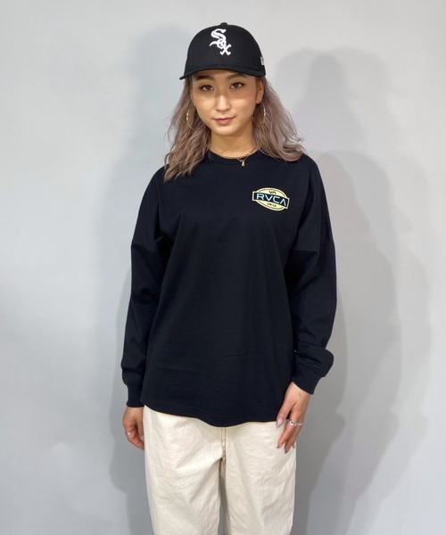 RVCA（ルーカ）の「RVCA/ルーカ  ビッグシルエット   バックプリントロンT/ロングスリーブTEE   BC043-056（Tシャツ/カットソー・レディース・ブラック/グリーン/ホワイト・XS/M/S）」の11枚目の写真