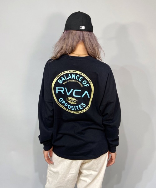RVCA（ルーカ）の「RVCA/ルーカ  ビッグシルエット   バックプリントロンT/ロングスリーブTEE   BC043-056（Tシャツ/カットソー・レディース・ブラック/グリーン/ホワイト・XS/M/S）」の8枚目の写真