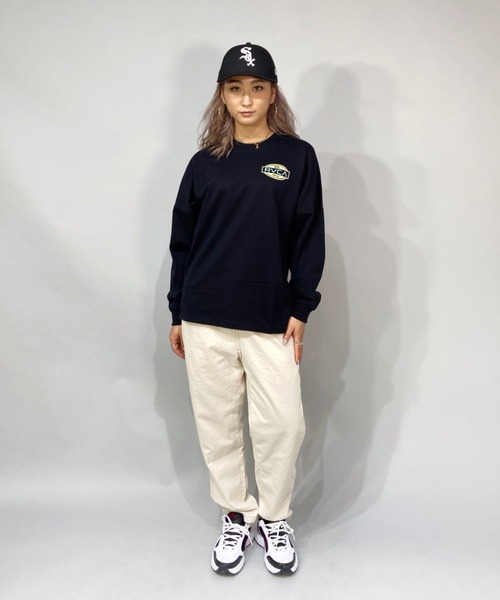 RVCA（ルーカ）の「RVCA/ルーカ  ビッグシルエット   バックプリントロンT/ロングスリーブTEE   BC043-056（Tシャツ/カットソー・レディース・ブラック/グリーン/ホワイト・XS/M/S）」の4枚目の写真