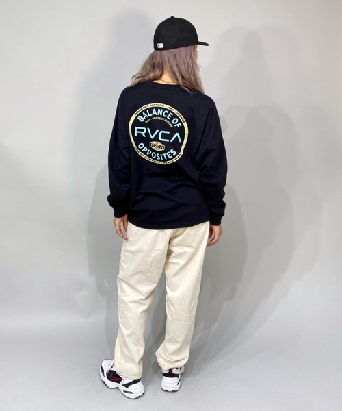 RVCA（ルーカ）の「RVCA/ルーカ  ビッグシルエット   バックプリントロンT/ロングスリーブTEE   BC043-056（Tシャツ/カットソー・レディース・ブラック/グリーン/ホワイト・XS/M/S）」の7枚目の写真