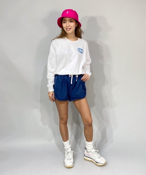 RVCA（ルーカ）の「RVCA/ルーカ  ビッグシルエット   バックプリントロンT/ロングスリーブTEE   BC043-056（Tシャツ/カットソー・レディース・ブラック/グリーン/ホワイト・XS/M/S）」の6枚目の写真