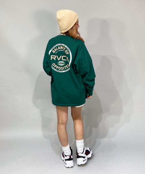 RVCA（ルーカ）の「RVCA/ルーカ  ビッグシルエット   バックプリントロンT/ロングスリーブTEE   BC043-056（Tシャツ/カットソー・レディース・ブラック/グリーン/ホワイト・XS/M/S）」の16枚目の写真