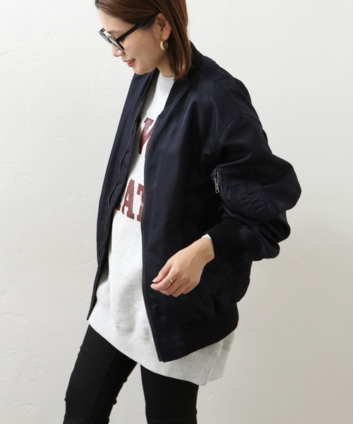 JOURNAL STANDARD（ジャーナルスタンダード）の「Reversible MA-1◆（MA-1・レディース・ベージュ/ネイビー/カーキ・FREE）」の19枚目の写真