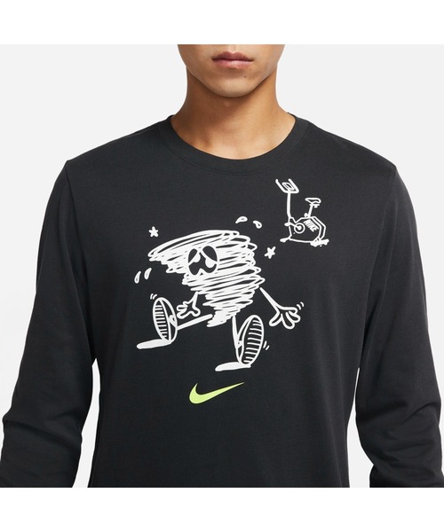NIKE（ナイキ）の「ナイキ NIKE ナイキ DF HUMOR L/S Tシャツ（Tシャツ/カットソー・メンズ・ブラック/グレー・LL/3L/S/M/L）」の3枚目の写真