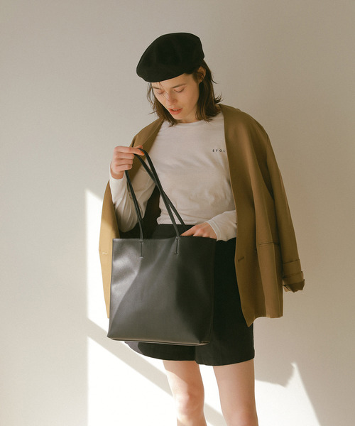 EFOLE（エフォル）の「【EFOLE】 スリムハンドル トートバッグ（トートバッグ・レディース・ブラック/ブラウン/クリーム・FREE）」の15枚目の写真